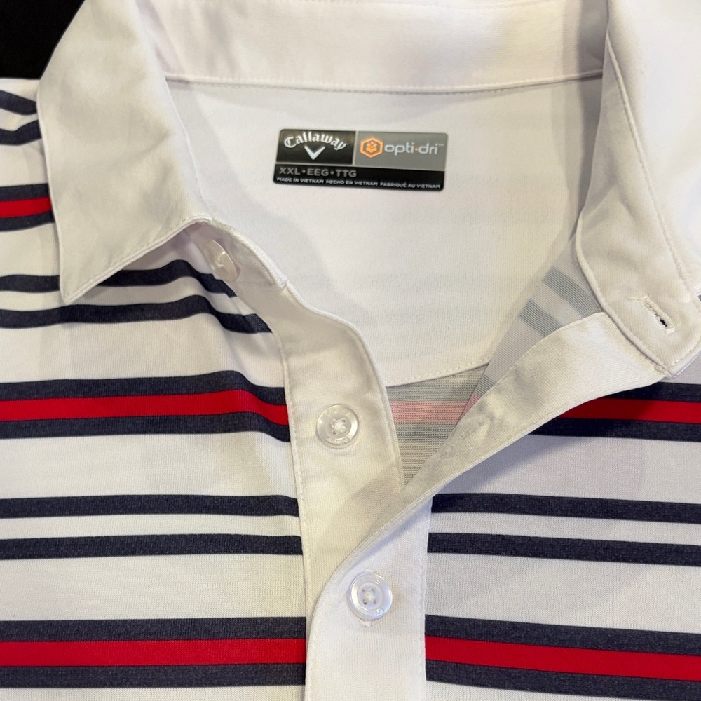 Callaway Multicolor Striped Golf Polo Shirt - Picture 2 of 3